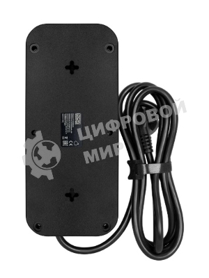 Сетевой фильтр Powercom SP-08 USB03AB 1,8 m 1.8м, 8 розеток, черный, коробка