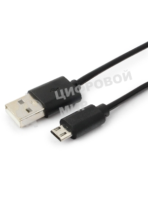 Кабель Cablexpert USB2.0 Pro, AM/microBM 5P, 1.8м, витой, черный, пакет (CC-mUSB2C-AMBM-6)
