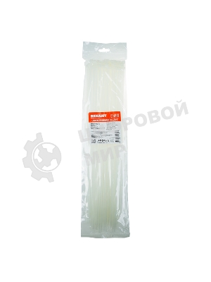 Хомут-стяжка кабельная нейлоновая Rexant 400 x4,8 мм, белая, упаковка 100 шт.