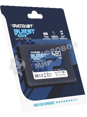 Накопитель SSD Patriot Burst Elite, 480Gb, SATA, 2.5