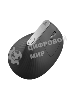 Мышь беспроводная/проводная Logitech MX Vertical графитовый, 4000 dpi, радиоканал, Bluetooth, USB, кнопки - 6