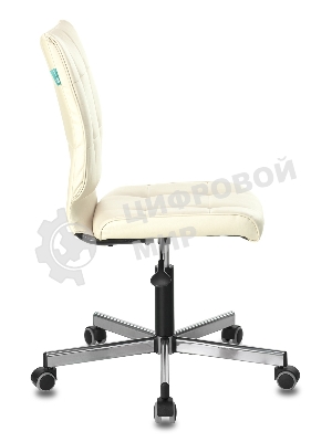Кресло Бюрократ CH-330M/BEIGE бежевый, экокожа, 120 кг, механизм качания, без подлокотников