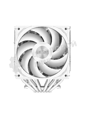 Кулер для процессора PCCooler RZ620 WH (260W, 4-pin PWM, 158мм, Al/Cu, 6x6мм, 2x120мм, 86.73CFM, 32dBA, 1800RPM, S: 1851/1700/1200/115X, AM5/AM4, белый)