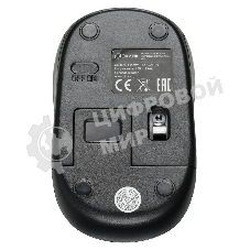 Мышь беспроводная Oklick 665MW черный, 1000 dpi, радиоканал, USB, кнопки - 3