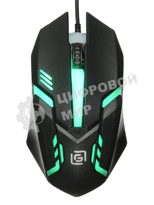 Мышь проводная Oklick 396M INSOMNIA черный, 1000 dpi, USB, кнопки - 3