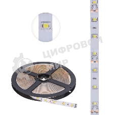 Лента светодиодная 5 м 12 В 2835 2700 К IP65 60 LED/м для БП с клеммами LAMPER