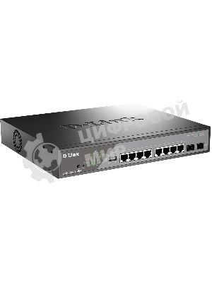 Коммутатор сетевой Smart L2 Surveillance Switch 8х1000Base-T PoE 802.3bt 90W, 2x1000Base-X SFP, PoE Budget 242W, Long-range PoE up to 250m
