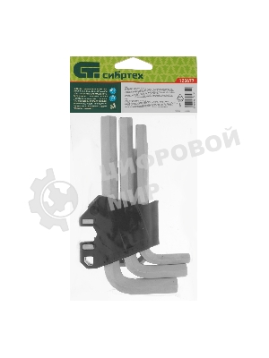 Набор ключей имбусовых Сибртех HEX, 2-12 мм, CrV, 9 шт.