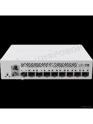 Коммутатор MikroTik Cloud Router Switch CRS310-1G-5S-4S+IN with 800 MHz CPU, 256 MB RAM, 4xSFP+, 5xSFP cages, 1xGbit LAN port, RouterOS L5, desktop case, rackmount ears, PSU