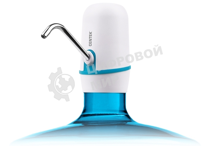 Помпа электрическая Centek CT-3002 белый 2.2л/мин 8Вт, 2 насоса, Li 1200 мА·ч, USB зарядка, LED