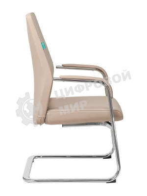 Кресло Бюрократ JONS-LOW-V бежевый, кожа