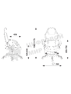Кресло Zombie 10 черный/белый, экокожа, 120 кг, механизм качания