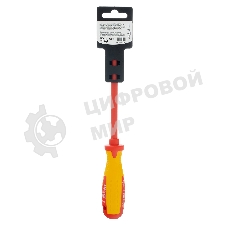 Отвертка Matrix Insulated, SL5,5 x 125 мм, CrMo, до 1000 В, двухкомп. рукоятка