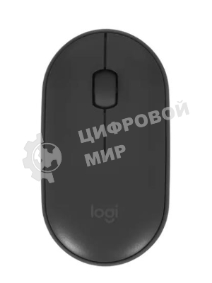 Мышь беспроводная Logitech Pebble M350 графитовый, 1000 dpi, радиоканал, Bluetooth, USB, кнопки - 3