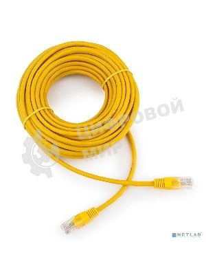 Патч-корд медный UTP Cablexpert PP10-15M/Y cat.5e, 15м, литой, многожильный, желтый