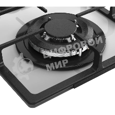 Газовая варочная панель Monsher MGG 33 Blanc, газ, High-Tech, 30 см, автоматический электроподжиг, газ-контроль, форсунки под сжиженый газ, SABAF конфорки, чугунные решетки, белый