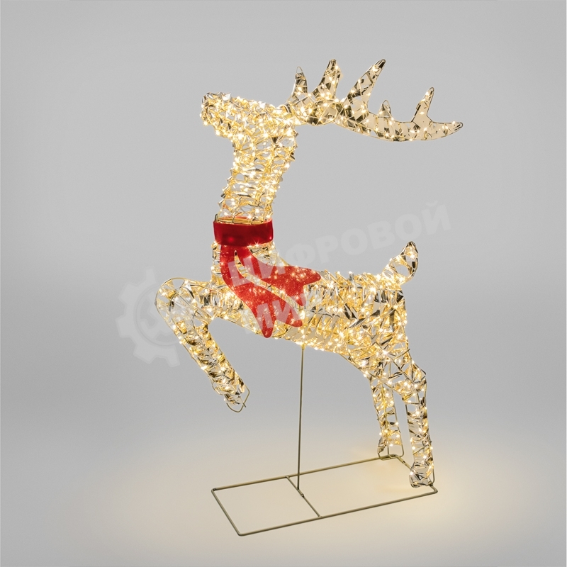 Светодиодная фигура бегущий Neon-night Олень 88см, цвет свечения теплый белый, питание от трансформатора, IP44