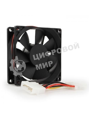 Вентилятор для корпуса Gembird черный, 80 мм, 2600 об/мин, 27 дБ, 4 pin