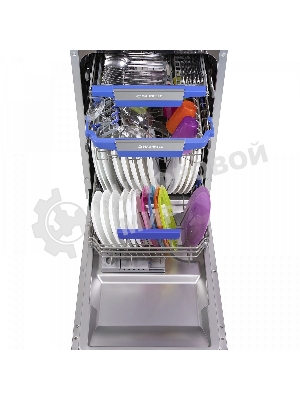 Встраиваемая посудомоечная машина Maunfeld MLP-08IMR, белый/черный, 44.5 см, 10 компл., 47 дБ, класс A++