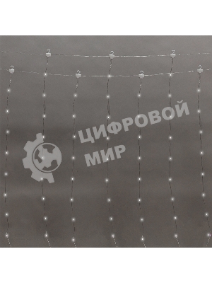 Гирлянда Neon-night Светодиодный дождь из росы 3х3м, белый, USB + пульт управления, с крючками для крепления