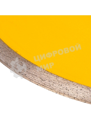 Диск алмазный отрезной Denzel 230 х 22,2 мм, сплошной, супертонкий, горячий пресс, мокрое резание