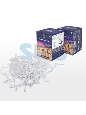 Гирлянда Neon-night Айсикл (бахрома) светодиодный, 2,4х0,6м, эффект мерцания, белый провод, 230 В, диоды синие, 88 LED