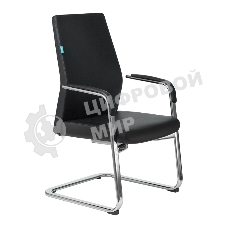 Кресло Бюрократ JONS-LOW-V черный, кожа