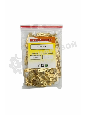 Клемма плоская Rexant штекер 6.3 мм 0,5-1.5 мм² (РП-п 1.5-(6.3) L = 25,5 мм)