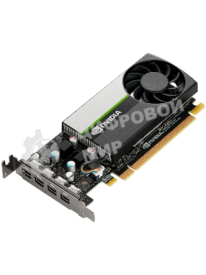 Видеокарта PNY GPU NVIDIA VCNT1000-8Gb-SB PCI-Express 3.0 x16, LP8 Gb GDDR6 128-bit, 4x Mini DP 1.4, 1x LP bracket.