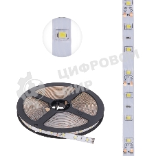 Лента светодиодная 5 м 12 В 2835 6500 К IP65 60 LED/м для БП с клеммами LAMPER