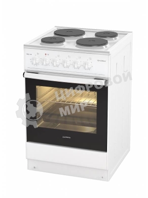 Плита электрическая Darina 1B EM 341 406 W белый/черный, конфорок 4 шт, духовка 50 л, 50 см x 85 см x 56 см
