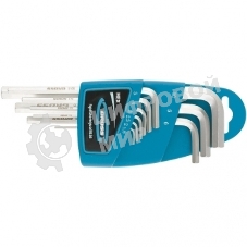 Набор ключей GROSS 16404имбусовых hex 1.5–10мм s2 9шт экстра-длин с шаром сатинированные