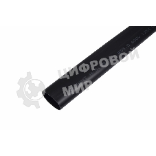 Термоусаживаемая трубка клеевая Rexant 55,0/16,0 мм, (3-4:1), черная, упаковка 2 шт. по 1 м