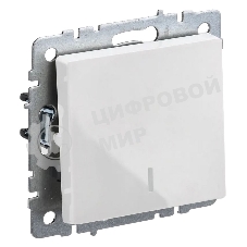 Выключатель 1-кл. с инд. IEK BRITE 10А ВС10-1-1-БрБ белый