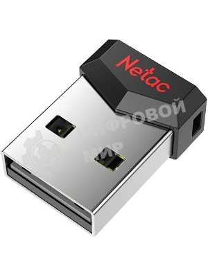 Флешка USB Netac UM81 (NT03UM81N-008G-20BK), 8Gb, USB 2.0, R/W 30/10, черный/красный