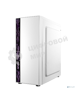 Компьютерный корпус Ginzzu A390 белый Window RGb подсветка 1хUSB 3.0, 2хUSB 2.0, AU