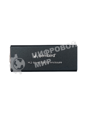 Внешний корпус Gembird EEM2-SATA-1 USB 3.0 для M2 SATA порт MicroB, металл, черный