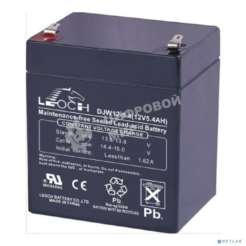 Аккумуляторная Батарея Leoch DJW12-5.4 F2 (12V 5,4Ah)