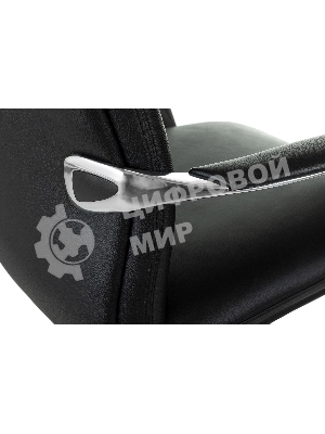 Кресло руководителя Бюрократ VEGA черный кожа крестов. алюминий