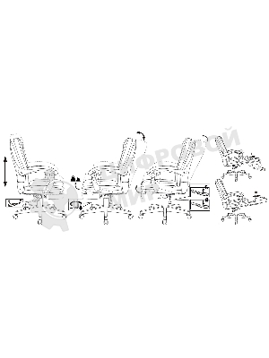 Кресло Бюрократ CH-868MSG-BF 3C1 серый, ткань, подставка для ног