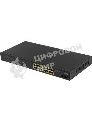 Коммутатор Cudy GS1020PS2 (L2) 16x1 Гбит/с 2SFP 16PoE+ 200W неуправляемый