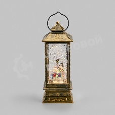 Декоративный фонарь Neon-night (фигура) с эффектом снегопада и подсветкой Семья снеговиков