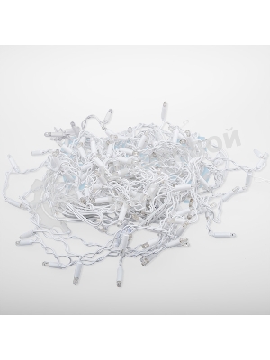 Гирлянда Neon-night Айсикл (бахрома) светодиодный, 2,4х0,6м, эффект мерцания, белый провод, 230 В, диоды синие, 88 LED