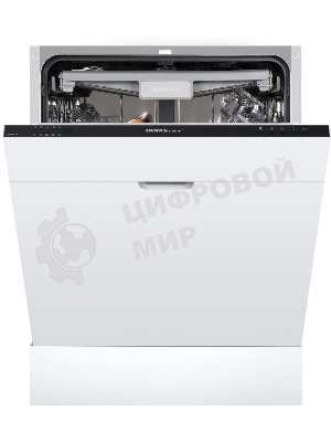 Встраиваемая посудомоечная машина HOMSair DW67M, черный, 59.8 см, 14 компл., 47 дБ, класс A++