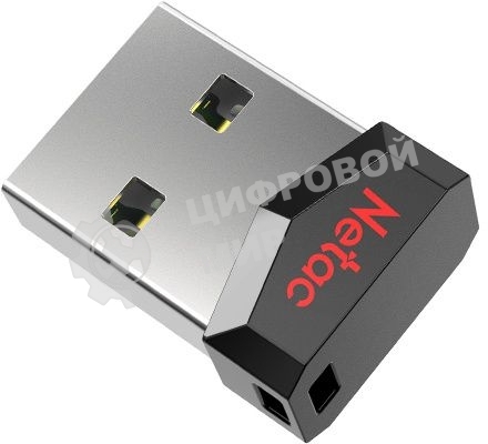 Флешка USB Netac UM81 (NT03UM81N-008G-20BK), 8Gb, USB 2.0, R/W 30/10, черный/красный