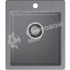 Мойка GRANFEST URBAN 242 1-чаша 420x490мм, монтаж: врезной, материал: кварц, темно-серый