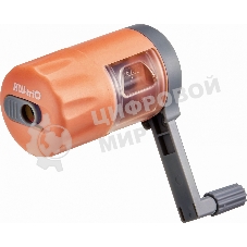 Точилка для карандашей механическая Kw-Trio 03420ORANGE, 1 отверстие, металл/пластик, оранжевый, пластиковый бокс