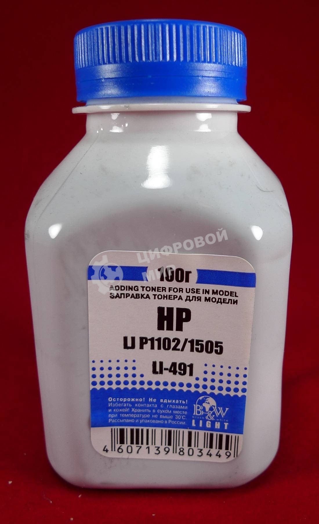 Тонер HP LJ P1102/1120/1505/22/66/1606 LBP-3010/3250 (фл.100г) B&W Light фас России