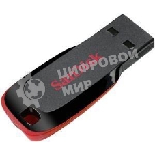 Флешка USB Sandisk CZ50 Cruzer Blade (SDCZ50-064G-B35), 64Gb, USB 2.0, R/W 15/4, черный/красный