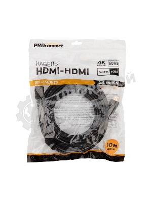 Кабель PROconnect HDMI - HDMI 2.0, 10м, Gold